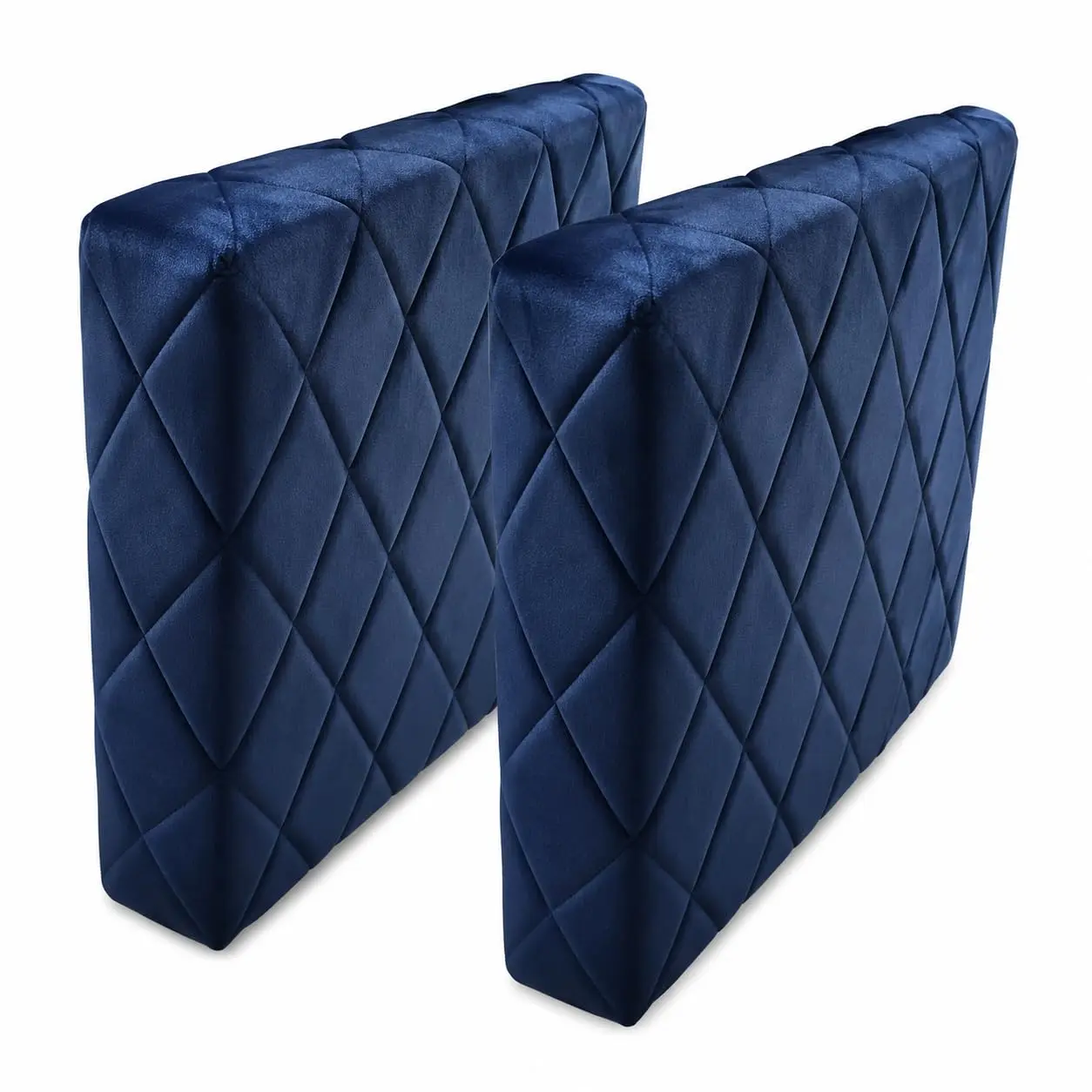 GARVEE 103" Blue and Black Velvet Modular Sectional Sofa with Diamond Tufted Upholstered Armrest Panels, Wood Frame, Deep Seat, Convertible Design, and 1200LBS Weight Capacity for Large Living Rooms and Apartments
