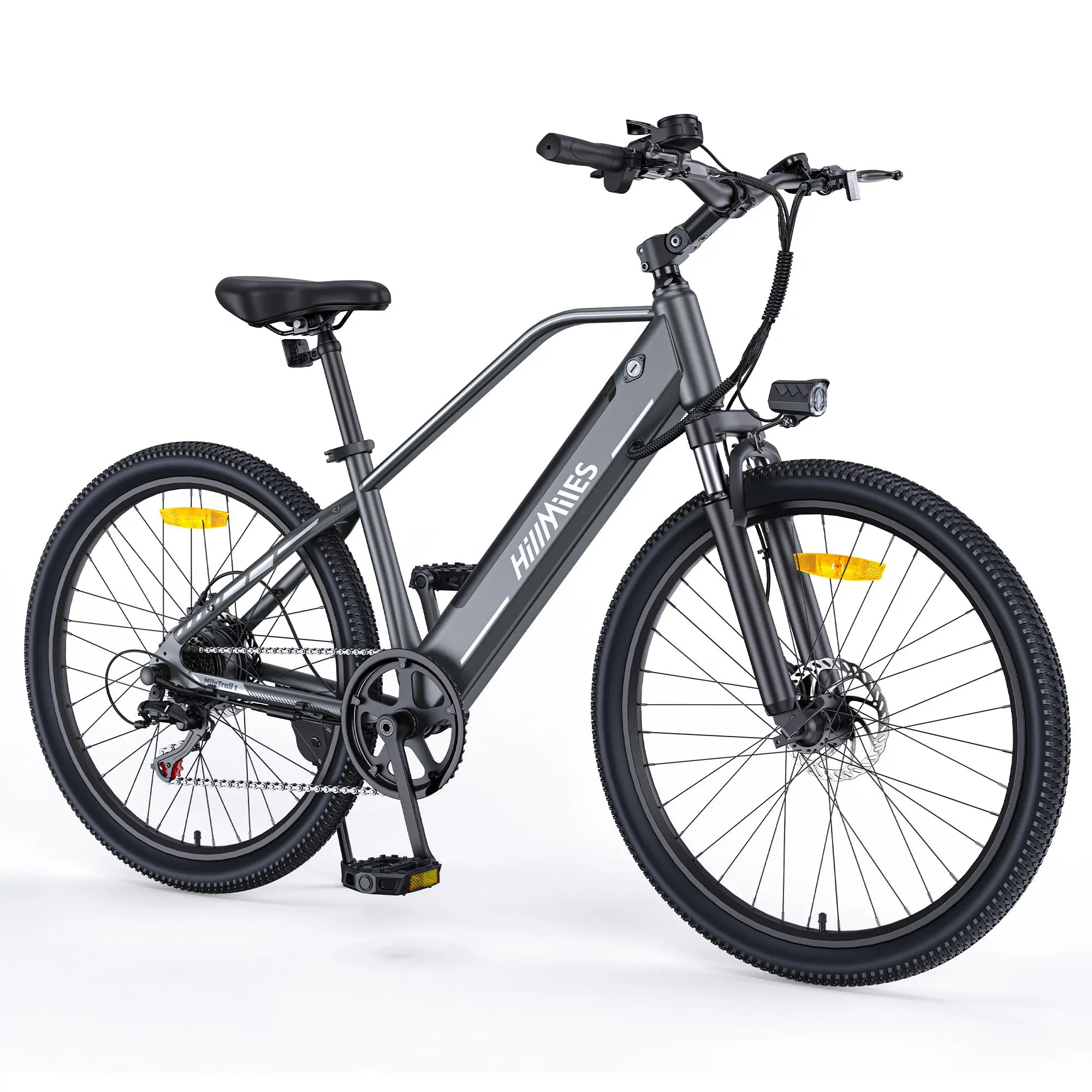 MileTrail 1 Electric Bike for Adults | 26" Mountain E-Bike with 700W Motor | 468Wh Removable Battery | 20MPH & 62 Miles Range | Torque Sensor | Hydraulic Disc Brakes | Adjustable Handlebars Manufacturer Warranty,UL 2849 Certified