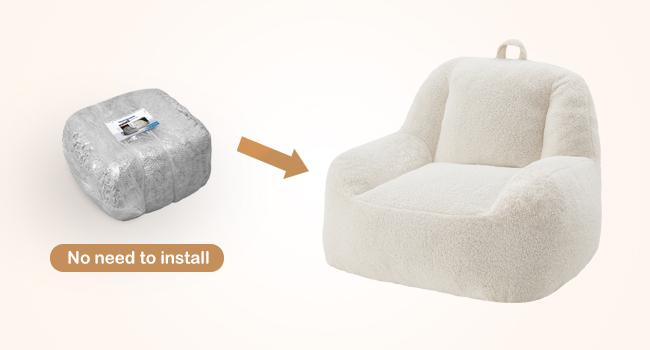 【The Ultimate Valentine's Gift: A Sofa】Spurgehom Large Bean Bag Chair for Adults - Pre-Filled Giant Beanbag Couch, Modern Comfortable Lazy Sofa & Plush Lounge Chair for Living Room, Includes High-Density Filler