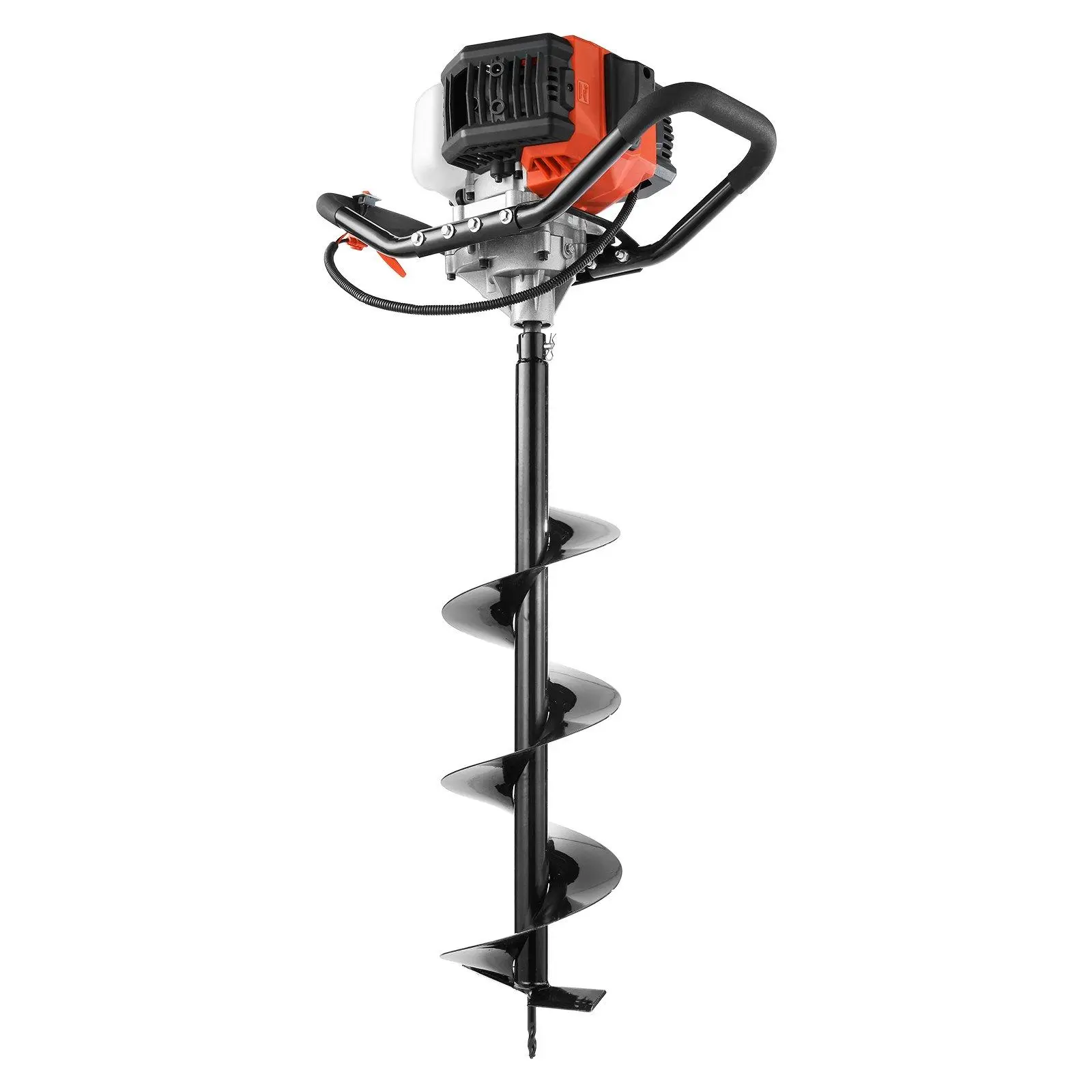 【summerfinds】VEVOR Post Hole Digger, 43cc 1250W Auger Post Hole digger, Gas Powered Earth Digger with 8" Earth Auger Drill Bit, 30 inch Long Alloy Steel Auger, for Farmland, Garden and Plant, EPA certification