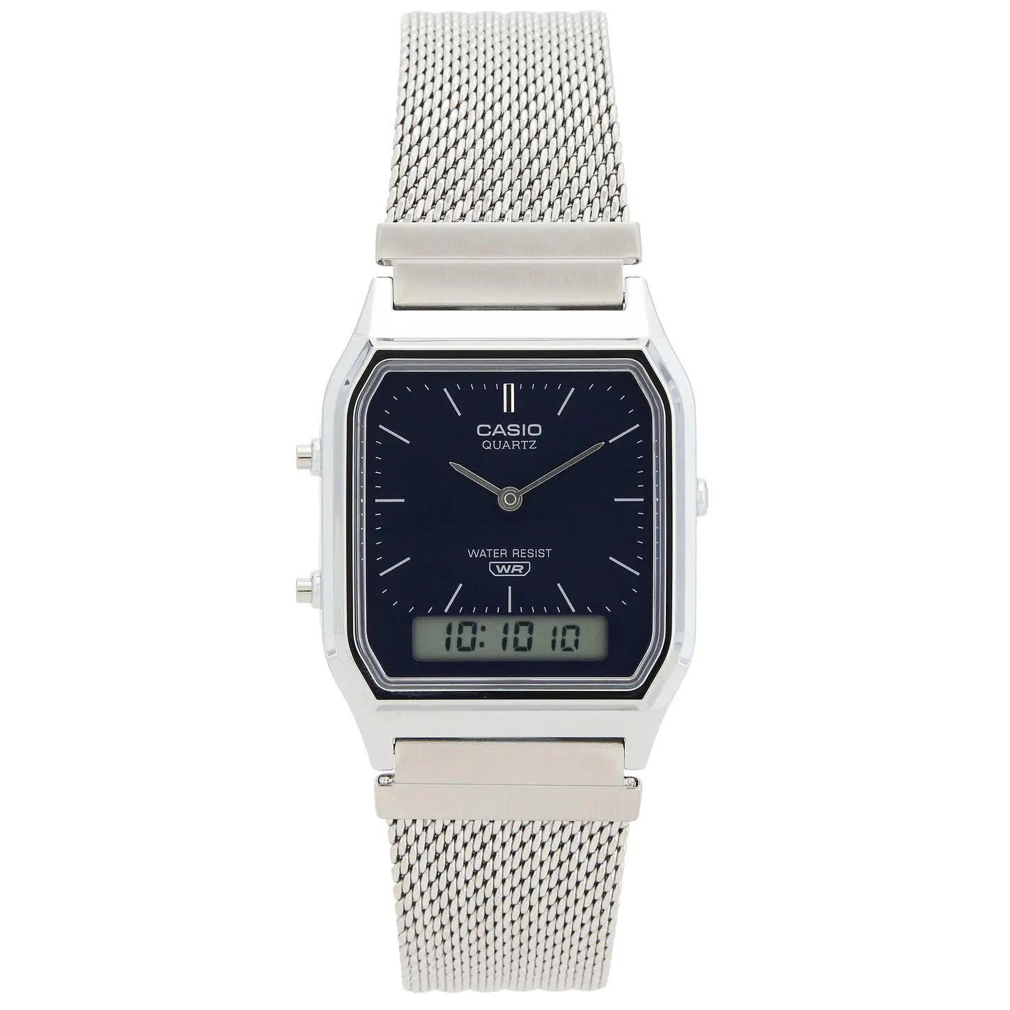 Casio AQ230 Series Watch in Silver & Navy
