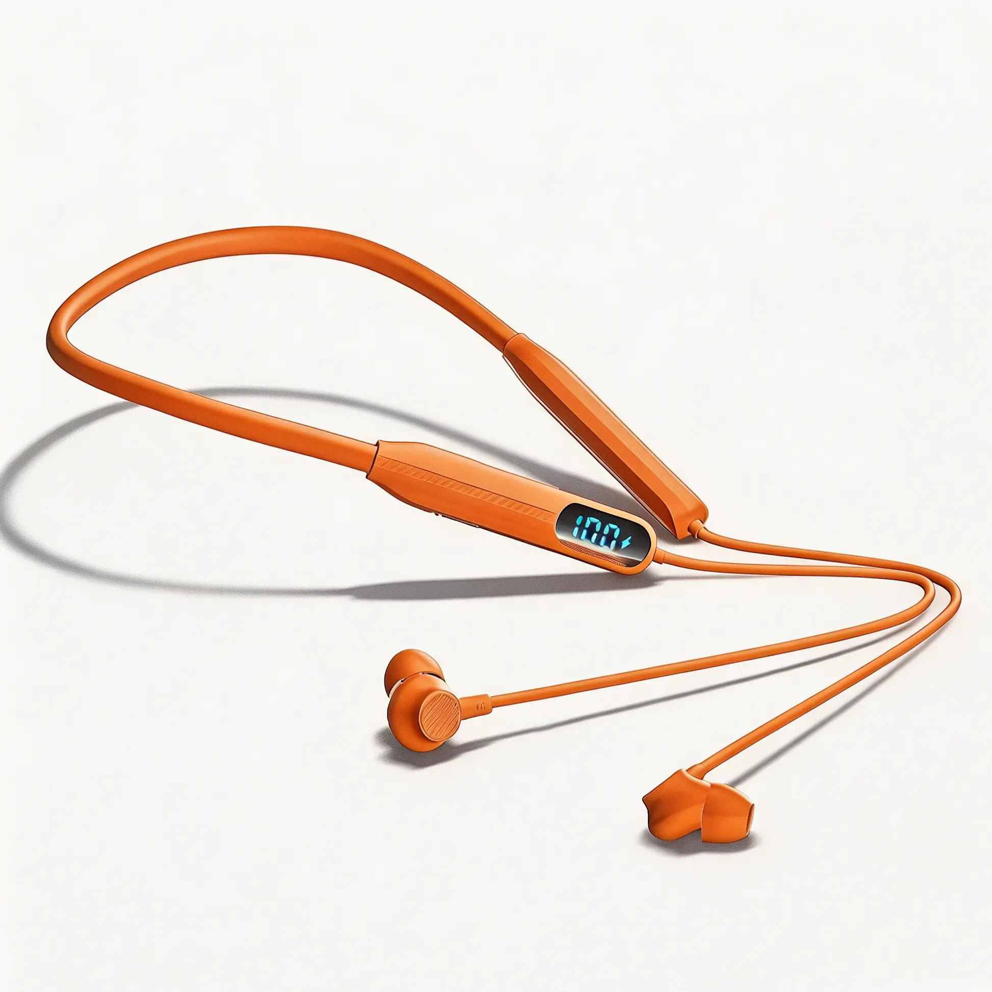 In-Ear Bluetooth Neckband Earphones - 38ms Low Latency Gaming Headset with IPX5 Waterproof, TF Card Slot MP3 Player, Silicone Cable, ENC ANC, Smart Voice Assistant, Wired Connection, Game Console Compatibility, Long-Lasting Batteries for Sports, Office, D