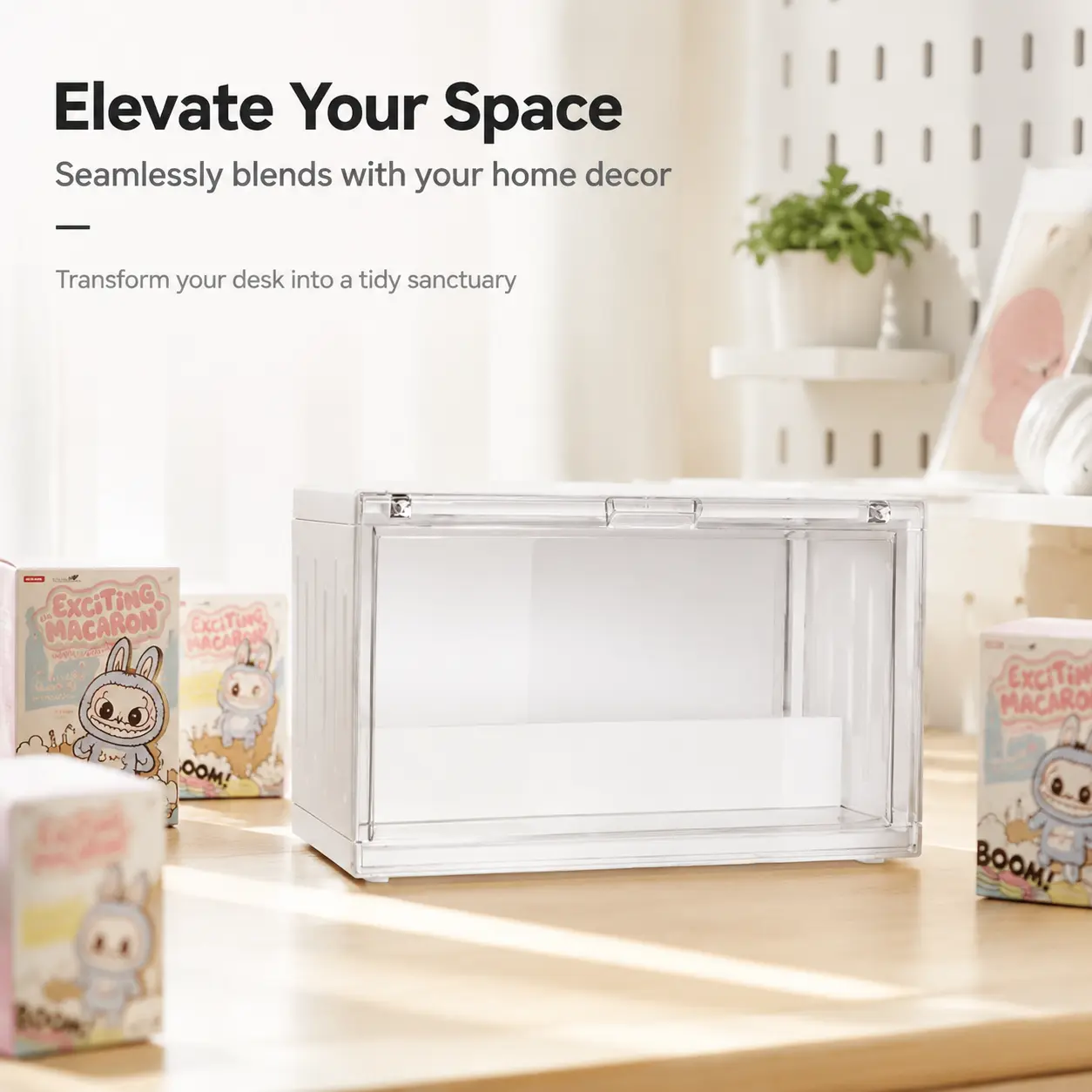 Blind Box Storage Box, Home Organizer Bin for Collectible Figurine Display & Neat Arrangement