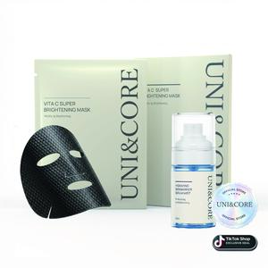 [UNI&CORE] Radiant Glow Duo Kit | VITA C Brightening Mask + Serum Mist | Hydration & Skin Glow Routine | K-Beauty