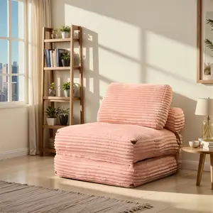 Weaxty Foldable Sofa Bed, Convertible Sleeper Chair with Pillow Foldable Mattress with Back Support,Space Saver for Apartment Modern Comfy Couch, One Touch Design