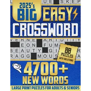 2025 Easy Crossword Puzzle Books For Adults: 80 Large print Crossword Puzzles for Adults and Seniors with Solutions (Free Gift Inside) Paperback – December 18, 2024