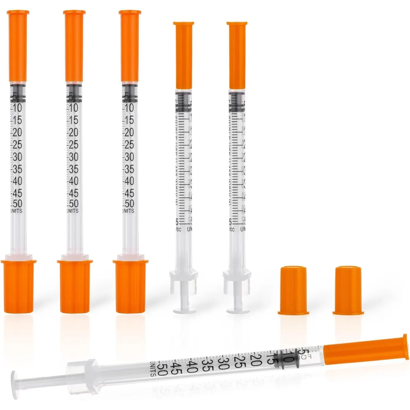 0.5ml/cc 31G 1/4 Inch Syringes, Scientific Lab Syringe, Individually Wrapped, Pack of 100