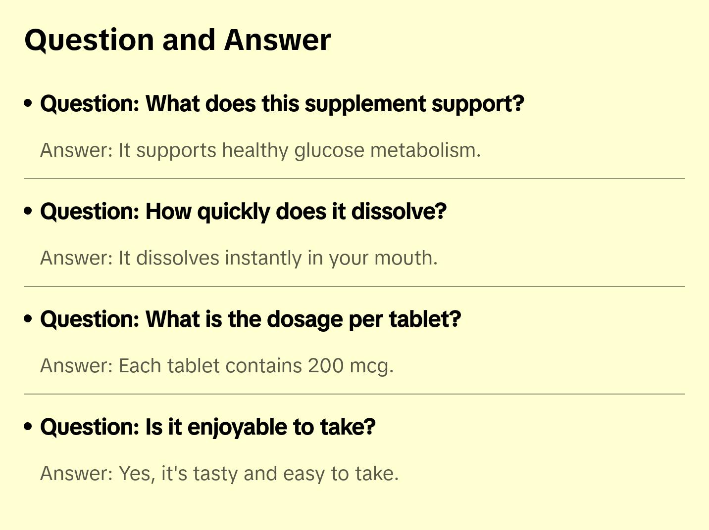 Chromium Picolinate 200 mcg ActivMelt® Instant Dissolve Tablets