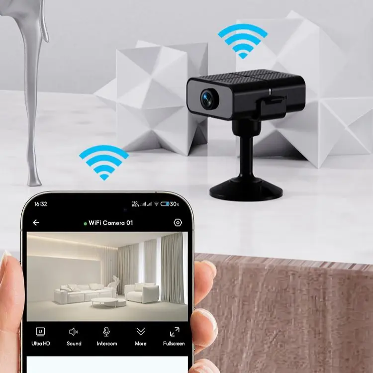 Mini WiFi Security Camera 2K HD Night Vision AI Motion Detection USB&Battery Powered With 16G Card iOS Android APP