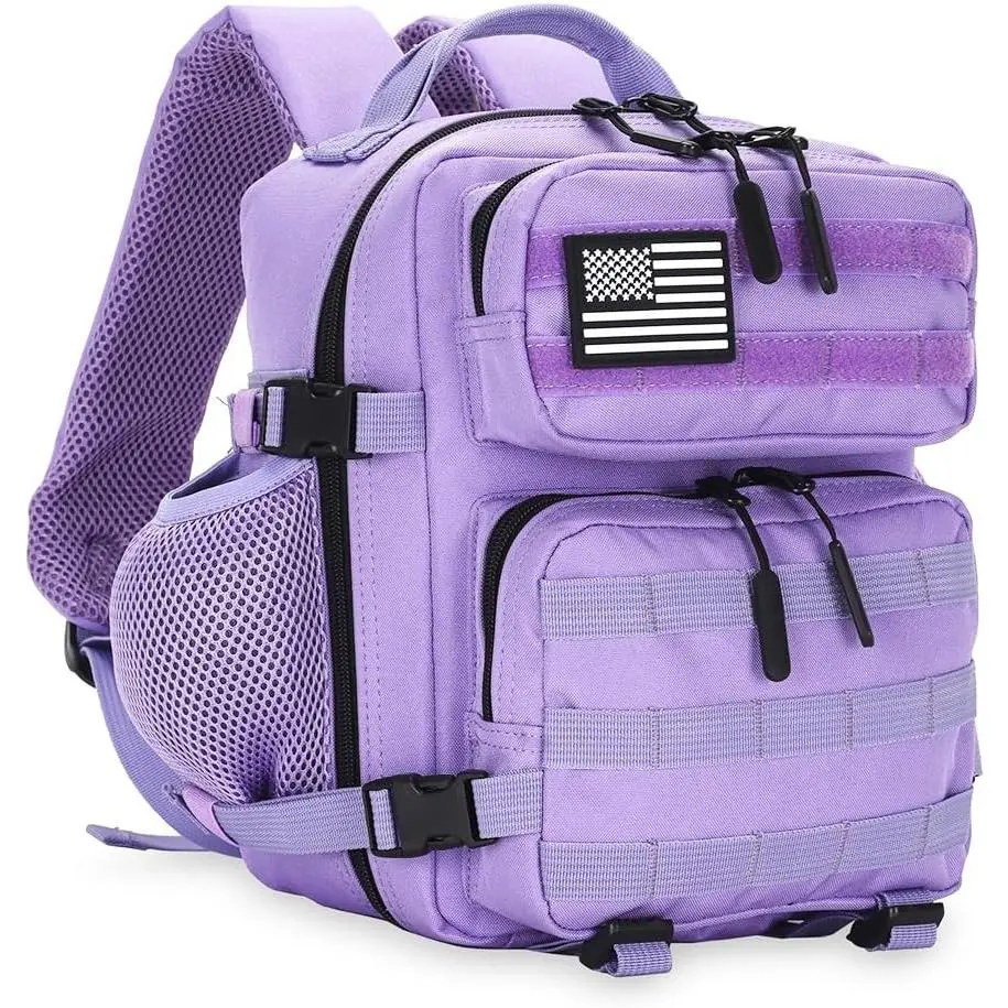 9L Tactical Sling Backpack, Water-Resistant 600D Polyester Unisex Daypack with Zipper for Hiking and Gym, Includes Military Patch, Packable Sling Backpack, Bags For Women, Mini Pack