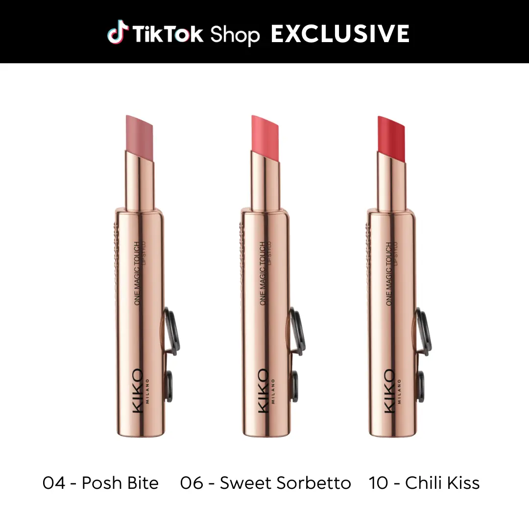 One Magic Touch Lip Stylo Bundle | Moisturizing Demi-Matt Lipstick With One-Touch Slide Opening