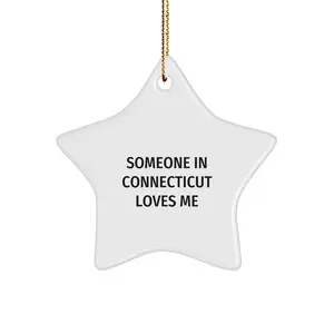Connecticut Star Ornament Someone In Connecticut Loves Me Christmas Gift