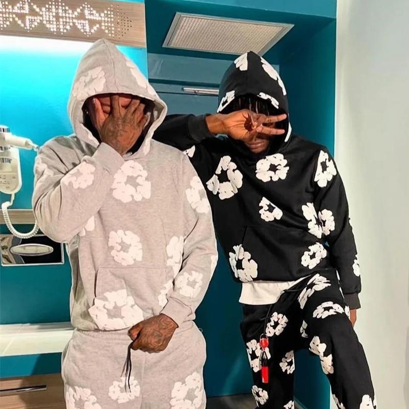 Hooded Sports Tracksuit Unisex 2-Piece Running Set Long Sleeve Hoodie Sweatpants Set Hug Kapok Loose Jeans Denim Tears Hoodie Women's Clothing 2-Piece Set Women wet suits check light Plus Size Pullover Jogger