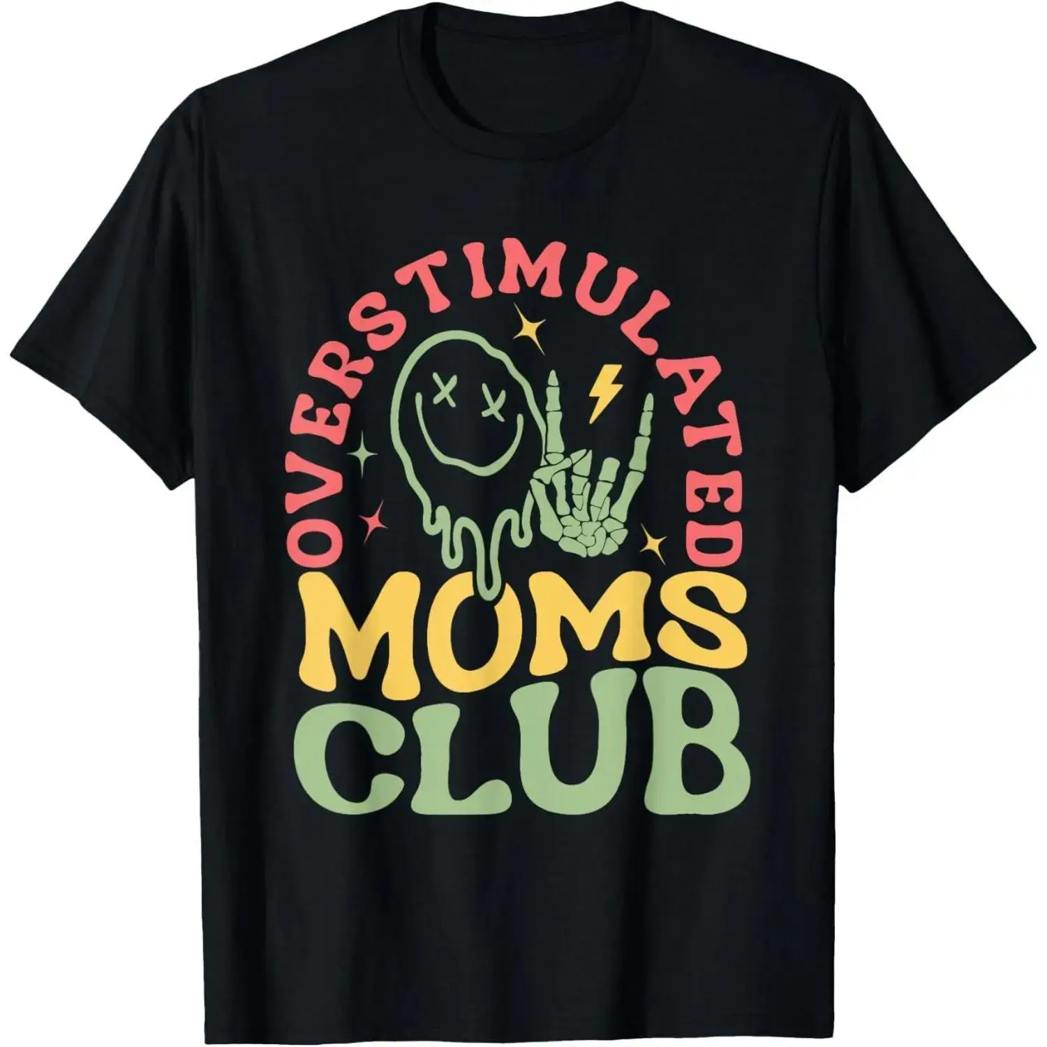 Cotton Golf Gift Tee for Men and Women Featuring Overstimulated Moms Club Theme for Mothers Day Celebrations Top Crewneck