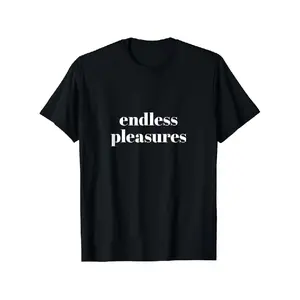 Endless pleasers Men's cotton T-shirt-black casual printed tee with micro-elastic fabric, loose fit, short sleeve, round neck Menswear