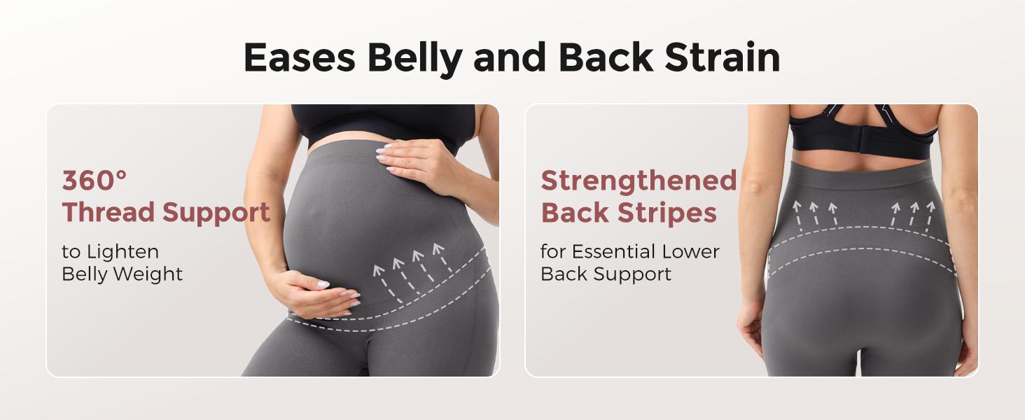 Momcozy Maternity Leggings Over The Belly Maternity Yoga Pants for Women Pregnancy Leggings Workout Pants