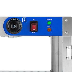 ROVSUN 2/3-Tier Food Warmer, 800W Commercial Food Warmer Display Electric Countertop Food Pizza Warmer with LED Lighting Removable Shelves Glass Door, Pastry Display Case for Buffet Restaurant 110V