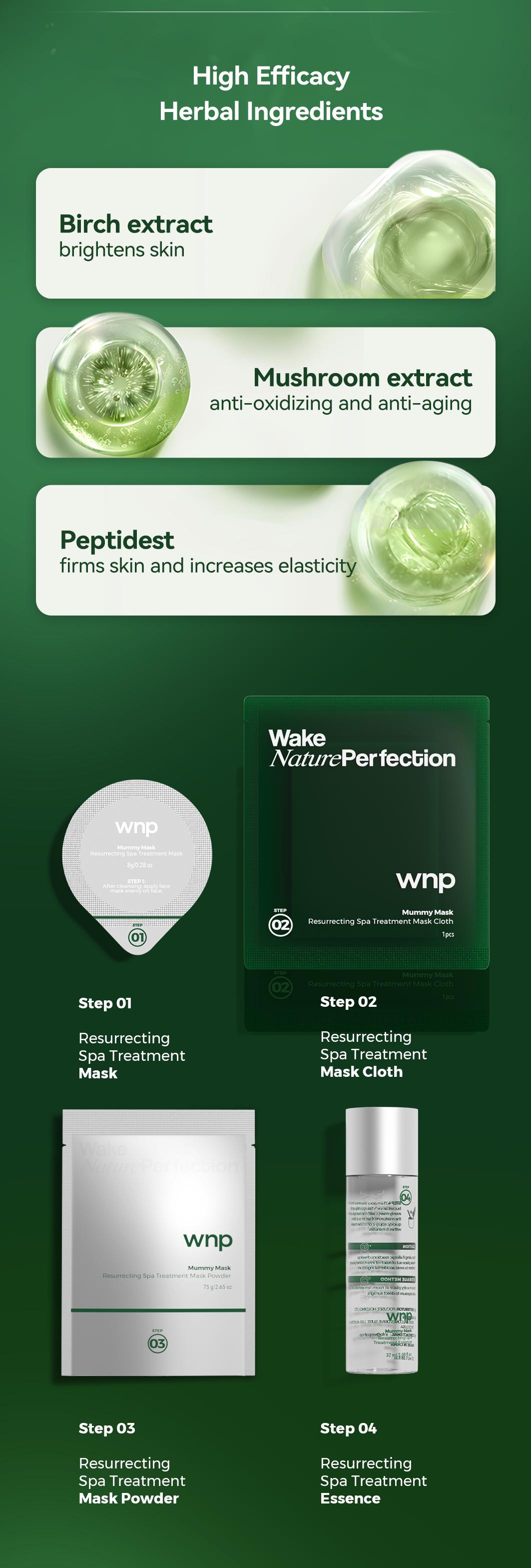 [WNP Official] Mummy Mask Resurrecting Spa Treatment mask Skincare Treatment for Skin Repair & Comfort