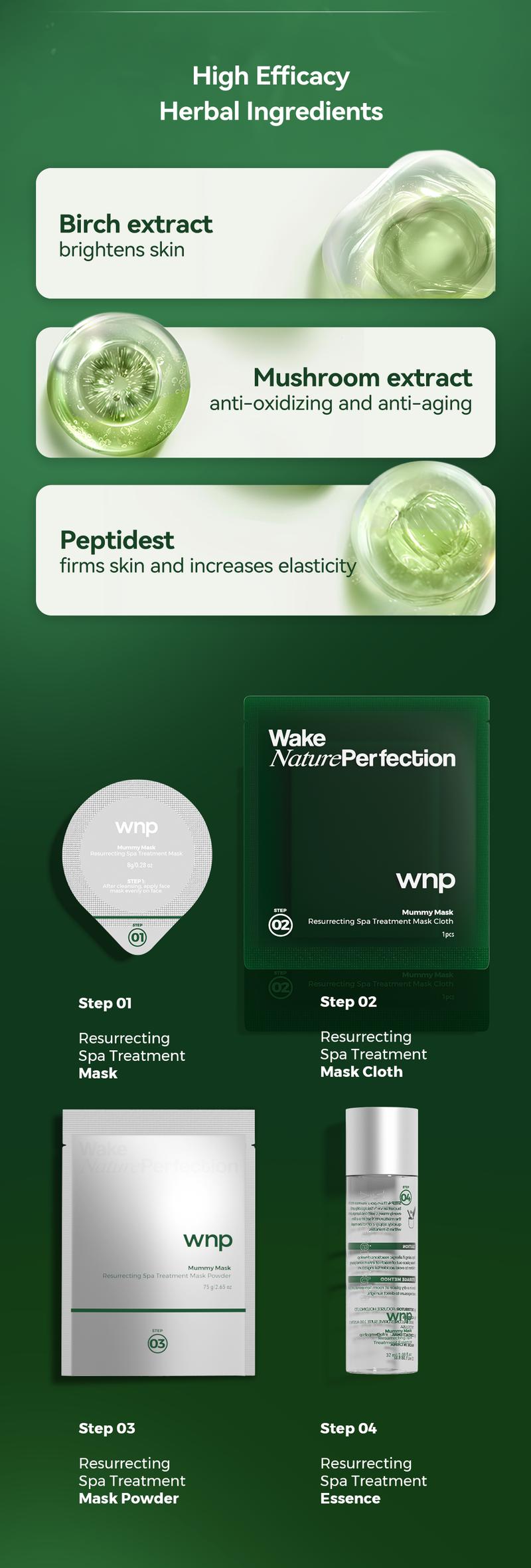 [WNP Official] Mummy Mask Resurrecting Spa Treatment mask Skincare Treatment for Skin Repair & Comfort