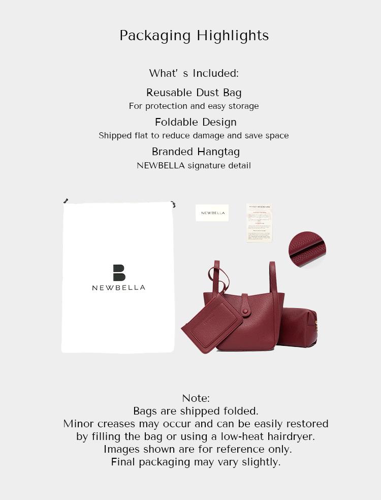 NEWBELLA Vera 3 PCS Set Top Handle Crossbody Bags Includes Handbag & Wallet Stylish Functional Design with Magnetic Closure Detachable Strap,FallFreshness