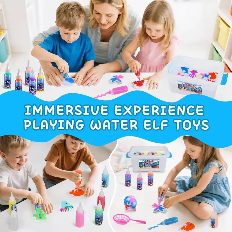 Magic Water Elf Toy Kit–Includes 24 Bottles of Gel and 20 Molds, Sensory Toy with Magical Gel Water Pets, Fun DIY Craft Kit, Party Favor, Birthday and Christmas Gift for Children Ages 3 and Up Magic Water Elf Toy Kit–Includes 24 Bottles of Gel and 20 Molds, Sensory Toy with Magical Gel Water Pets, Fun DIY Craft Kit, Party Favor, Birthday and Christmas Gift for Children Ages 3 and Up