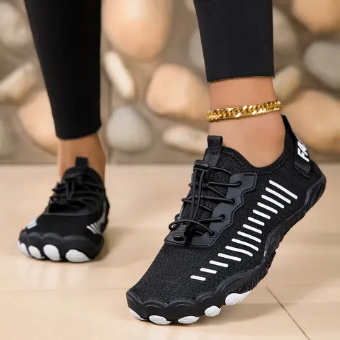 Unisex Wide Toe Box Water Shoes - EVA Sole, Light, Breathable, Flexible, Anti-Slip, Quick Dry, Cloth Upper Barefoot Fitness Shoes for Women & Men, Yoga, Beach Walks