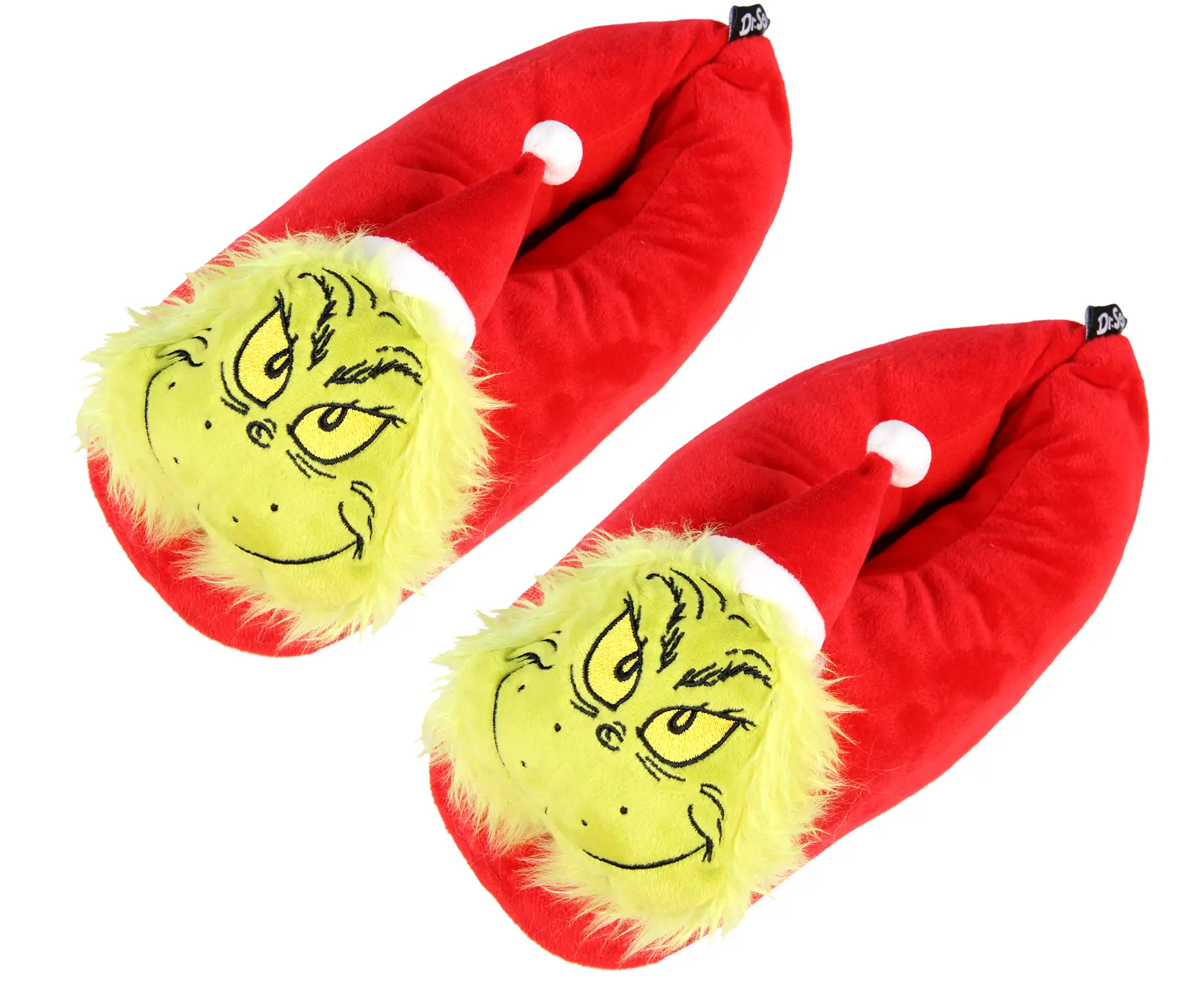 Dr. Seuss GRINCH Who Stole Christmas Character Santa Grinch Slippers For Adults, Kids, Toddlers