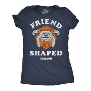 Womens Funny T Shirts Friend Shaped Ludo Jim Henson's Labyrinth Movie Tee For Ladies Funny Womens T Shirts Cute Vintage Fashion Casual Ladies T-Shirt Gift Funny Movie Top Women's Novelty Tees