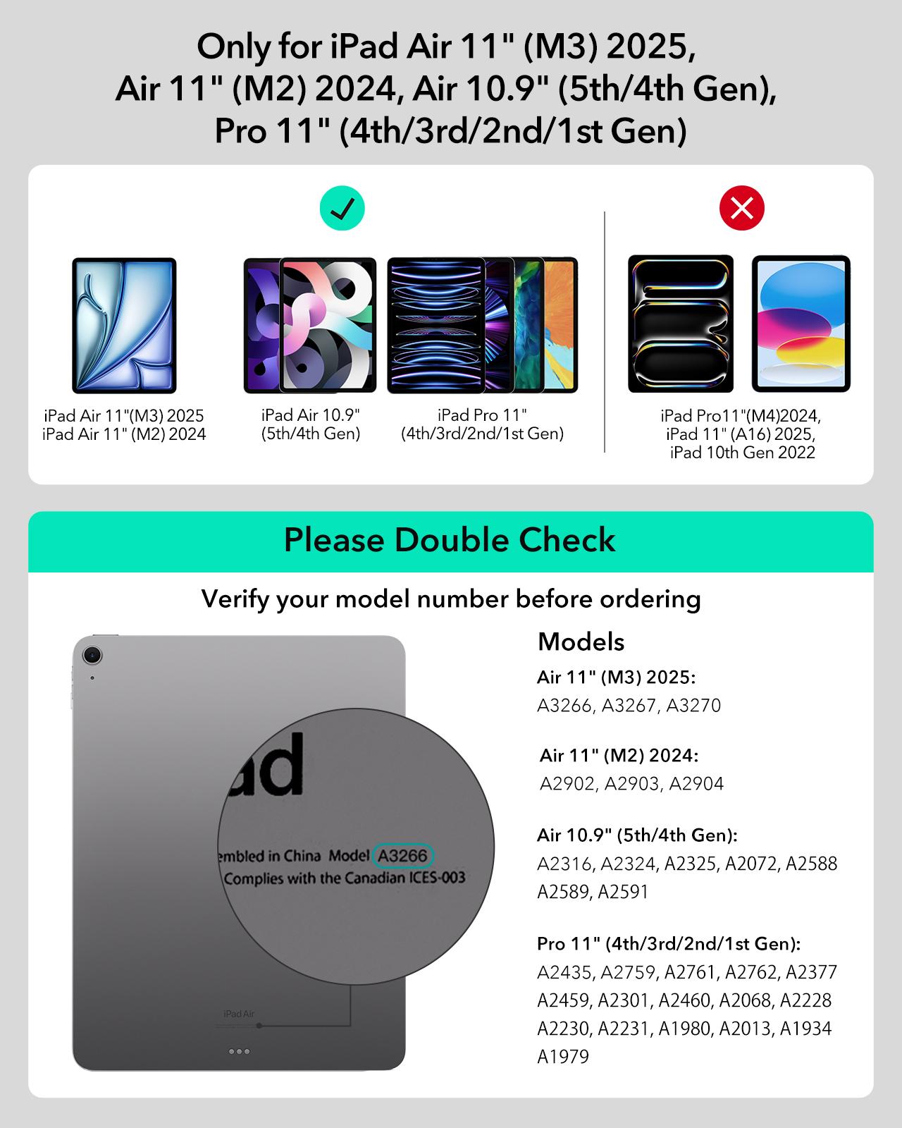 ESR Floating Keyboard Case for iPad Air 11/13 inch, iPad A16/10th Gen Keyboard,Easy-Set Floating Cantilever Stand,Precision Multi-Touch Trackpad, Backlit Keys,Adjustable Viewing Angle