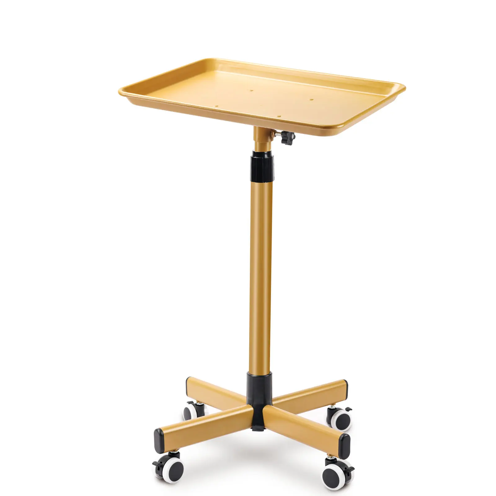 Premium Aluminium Salon Tray, Sturdy Corrosion-Resistant Adjustable Tray is Used for Salon Tray on Wheels, Salon Tool/Colour Tray, Beauty Spa Tray, Dentist Tray, etc.…(Gold)