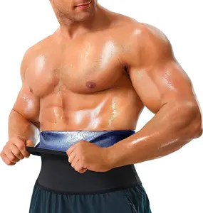 Menswear Waist Trainer Trimmer Body Shaper Sweat Belt Waterproof Removable Mat for All Sports Gym Fitness Workout Bands Set Compression Shapewear Sauna Top