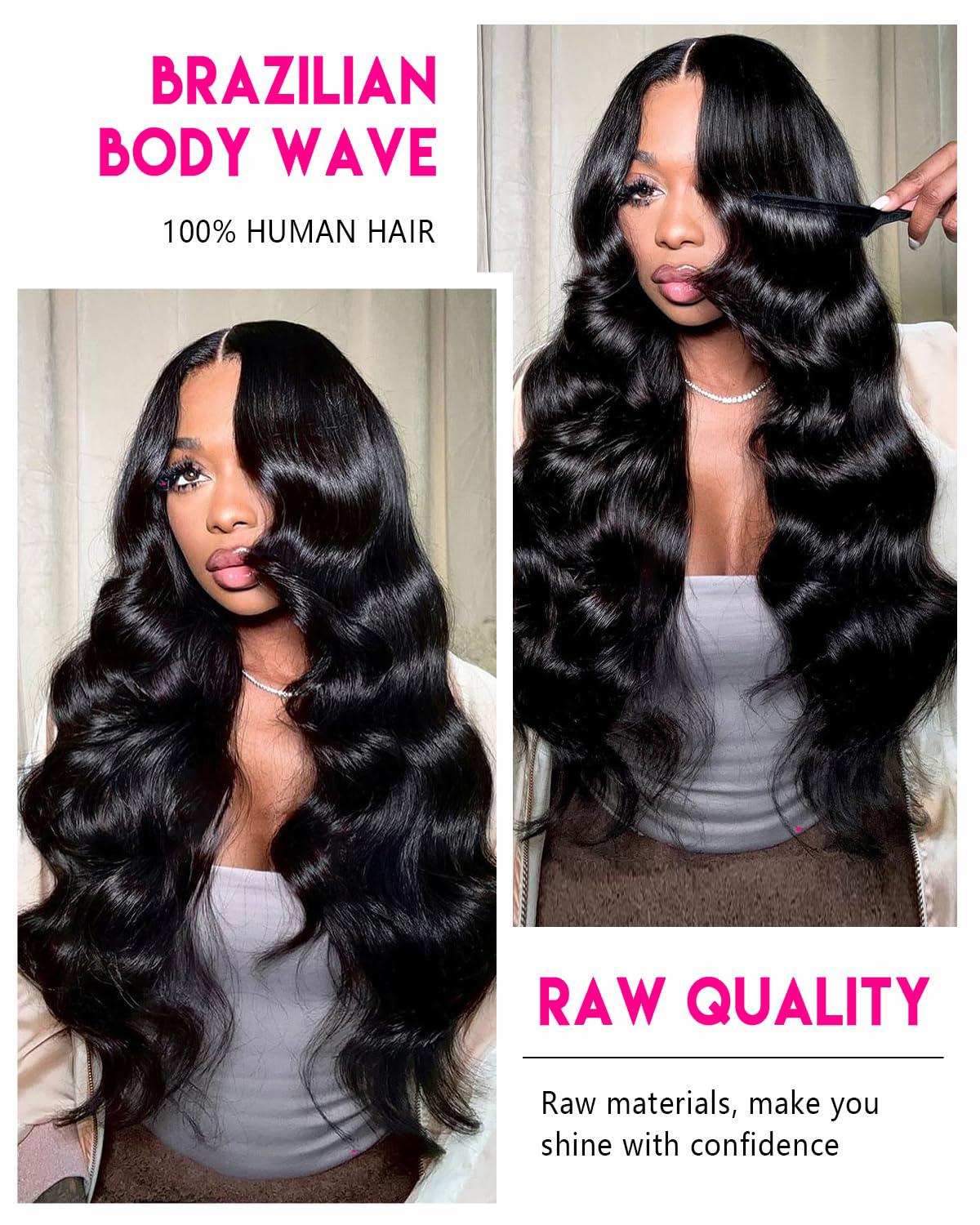 Tahikie 16A 100% Raw Virgin Brazilian Human Hair Bundles Body Wave/ Water Wave/Burmese Curly Bundle Unprocessed Remy Hair Weave Sew In/Quick Weave Viral Hair Bundles