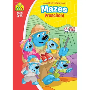 School Zone Mazes Preschool Workbook: 32 Pages, Pre-K, Kindergarten, Maze Puzzles, Colorful Pictures, Ages 3 to 5 (Activity Zone Book Series) Paperback – October 30, 2017