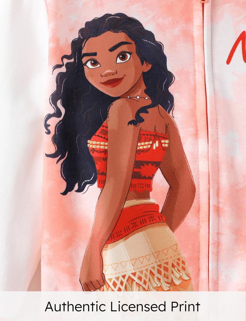 Disney Princess Kids' Baseball Jackets Featuring Moana Rapunzel & Other Princesses Colorful Printed Cute Style