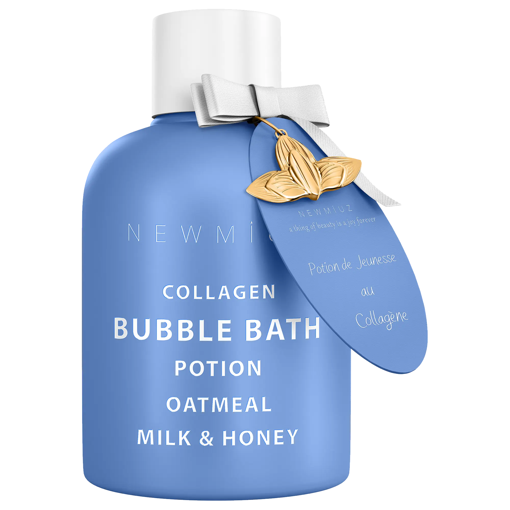 Collagen Bubble Bath | Oatmeal Milk & Honey | Long-Lasting Foam | Moisturizing & Calming Soak | All-Natural Spa Bubble Bath for Stress Relief & Self-Care