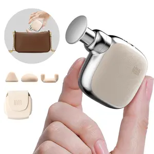 INIA PocketForce Palm-Sized Massage Gun – Portable Deep Tissue Massager with 3000 Percussions/Min, 7mm Stroke Depth & 10 lbs Force, Ultra-Quiet <48dB, 3 Heads & 4 Speeds, USB Rechargeable Travel Companion Gift Set