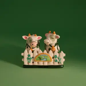 Cow Salt & Pepper Set with Dish