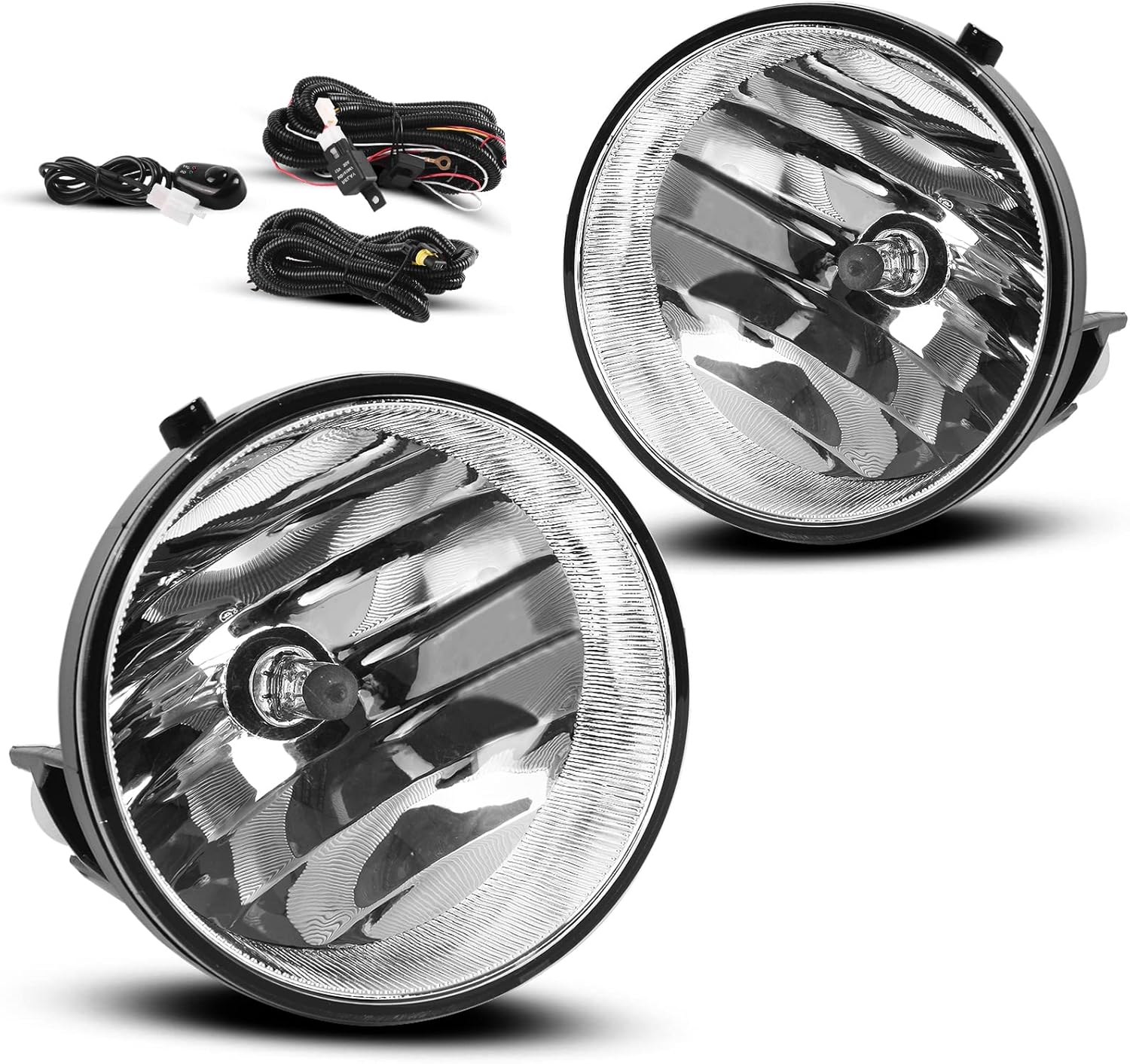 YITAMOTOR Fog Lights Compatible with 2005-2011 Tacoma, 2007-2012 Tundra, 2004-2006 Solara Fog Light Replacement,with 12V 42W H10 Bulbs, Wiring Harness and Switch,Clear Lens YITAMOTOR Fog Lights Compatible with 2005-2011 Tacoma, 2007-2012 Tundra, 2004-2006 Solara Fog Light Replacement,with 12V 42W H10 Bulbs, Wiring Harness and Switch,Clear Lens