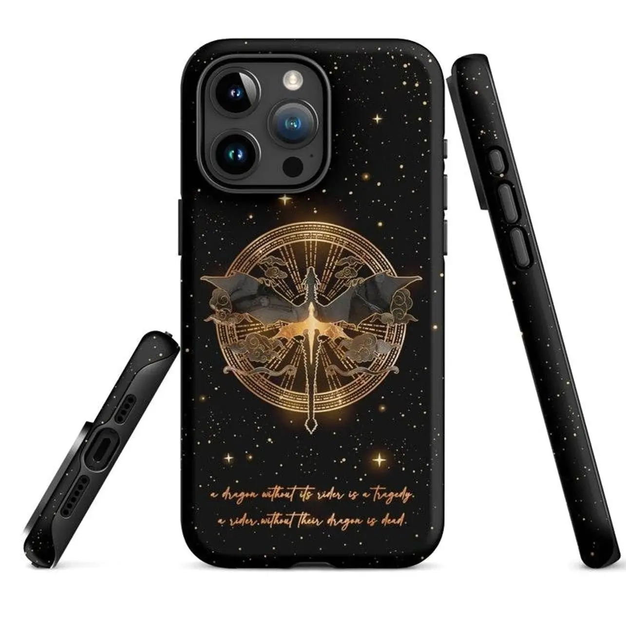 Fourth Wing Tough Case Tarin and Andarna Cover Compatible with iPhone X, 11, 12, 13, 14, 15, 16, 17 Plus Pro Promax & SS Galaxy S21-25 Series
