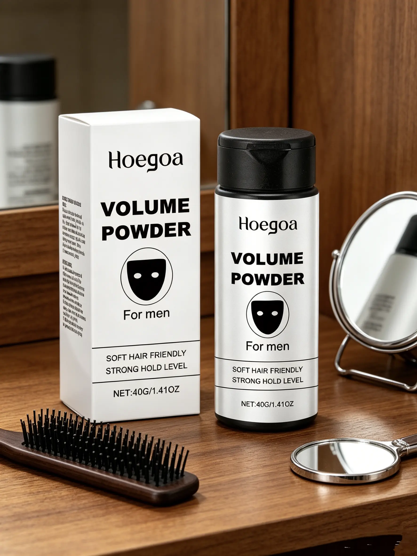 Hoegoa Volumizing Hair Powder, Instant Lift & Texture with Oil Control, Mild Setting Formula for Fine & Oily Hair, Lightweight Leave-In Dry Styler for Men, Haircare, Voluminous Hair
