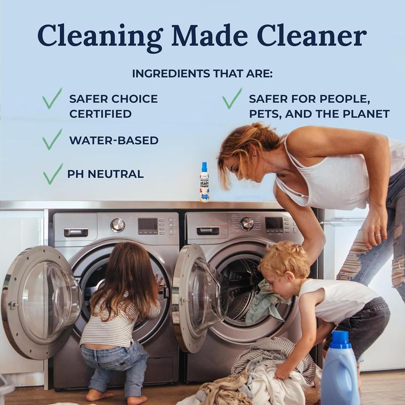 Stain Treater Spray - 4oz Stain Remover - Newborn & Baby Essentials - No Dry Cleaning Food, Grease, Coffee Off Laundry, Underwear, Fabric