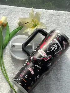 Ghostface Scream Horror Halloween 40 oz Tumbler, Nightmare Coffee Halloween Tumbler 40oz Tumbler LN