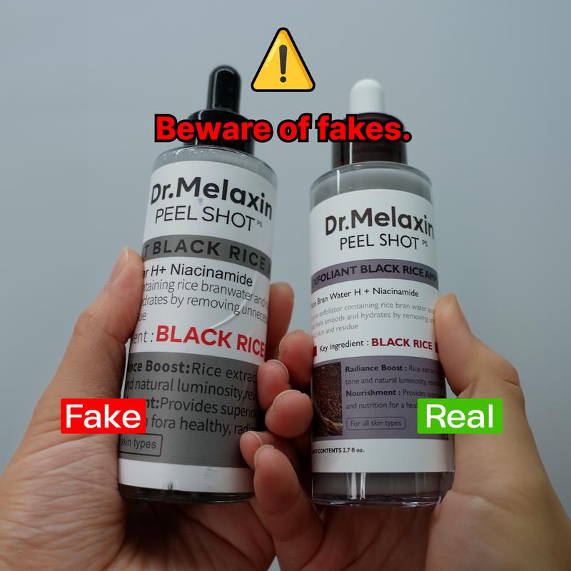 [Dr.Melaxin Official] Peel Shot Glow Rice Ampoule Duo - Serums for Brightening, Exfoliating, and Moisturizing - Suitable for All Skin Types