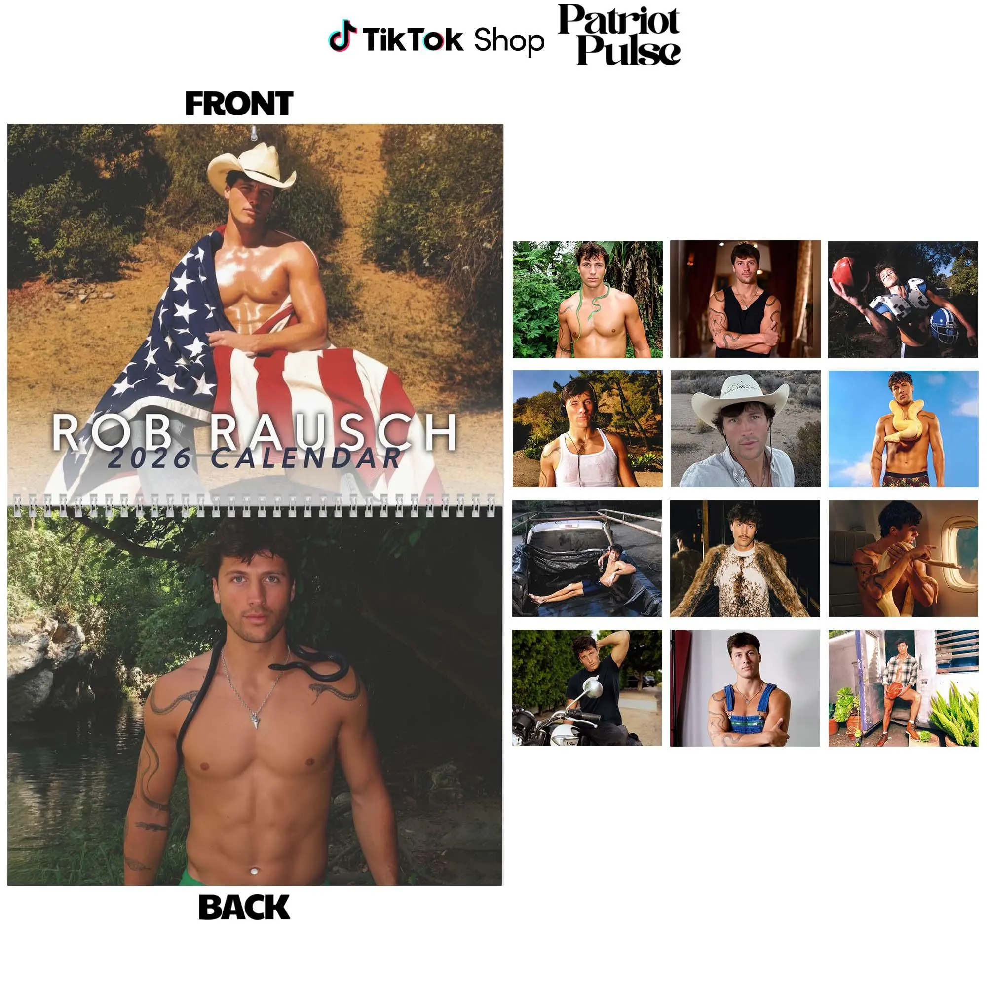 Rob Rausch 2026 Wall Calendar, Rob Rausch The Traitors, Love Island, Retro Fan Wall Decoration, Rob Rausch Merch Gift For Her