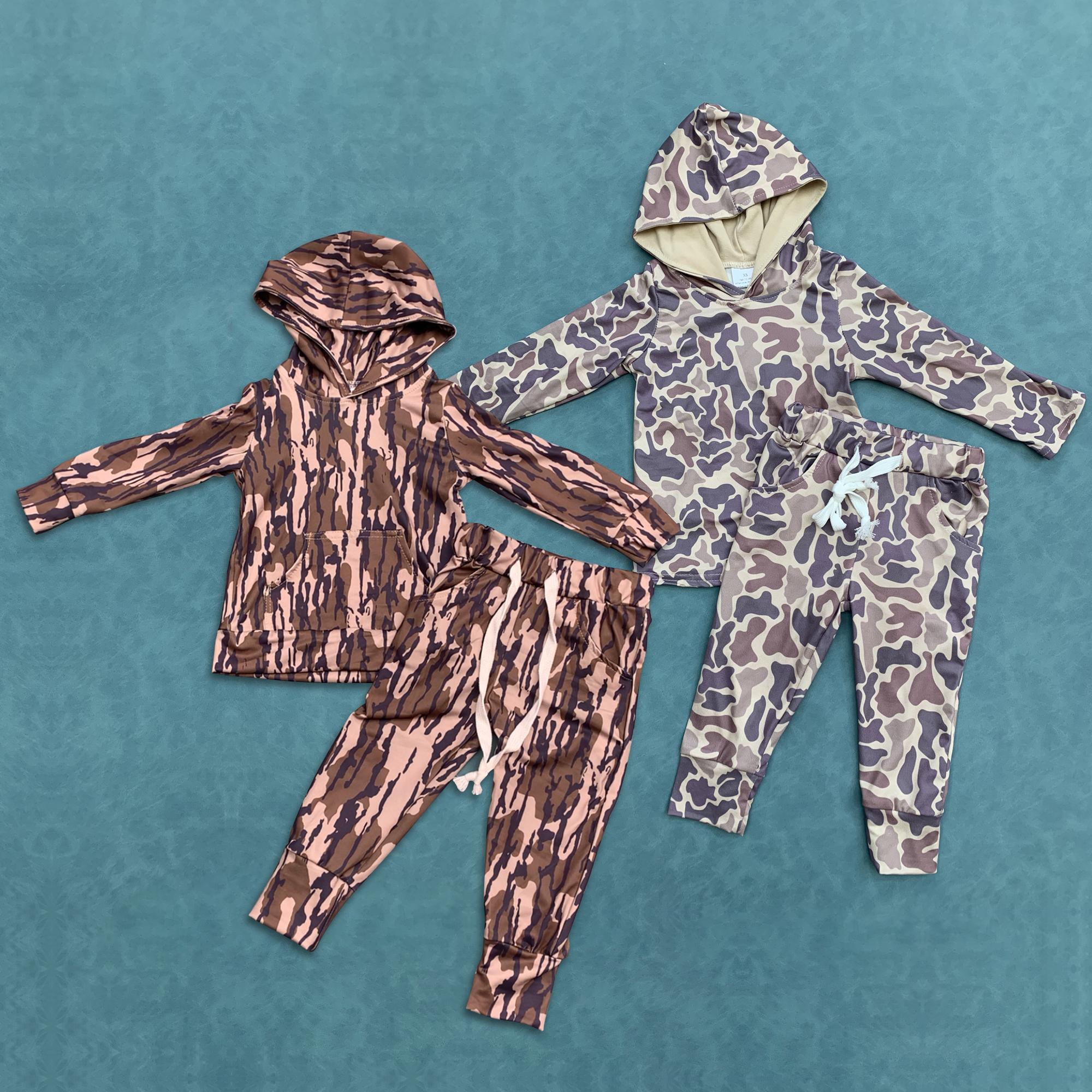 Camouflage kids boy hunting season hoodie outfits