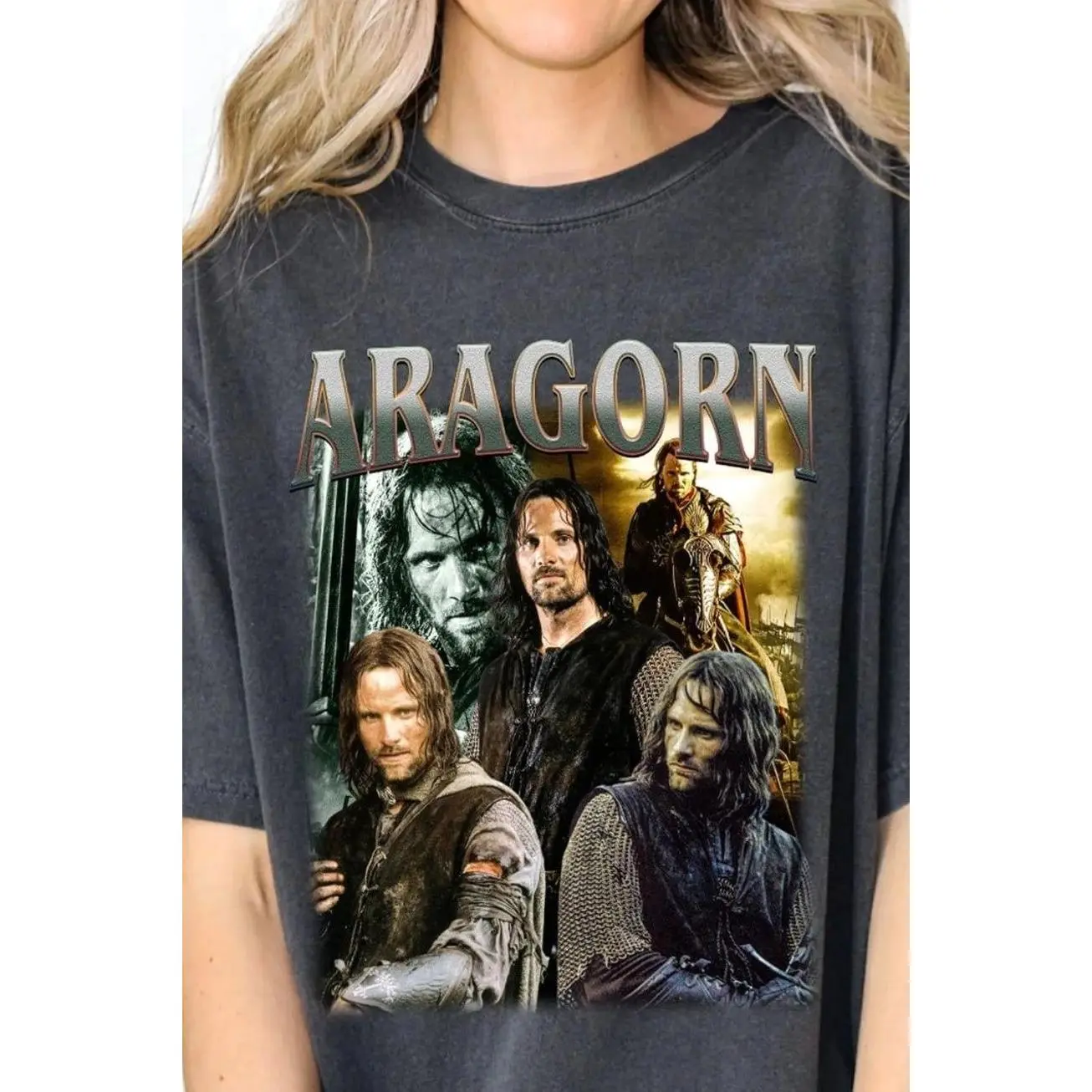 Aragorn LOTR Vintage T Shirt Retro Style Graphic Tee For Men Inspired By Lord Of The Rings