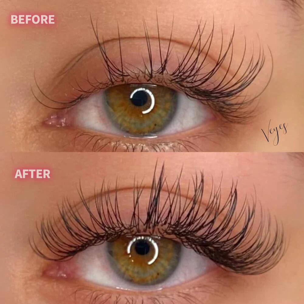 VEYESINC Cashmere Lashes Flat Eyelash Extensions Textured Lashes for Professional Use
