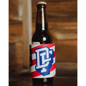 Monogram Snap Coozie Can Cooler - Red, White, & Blue