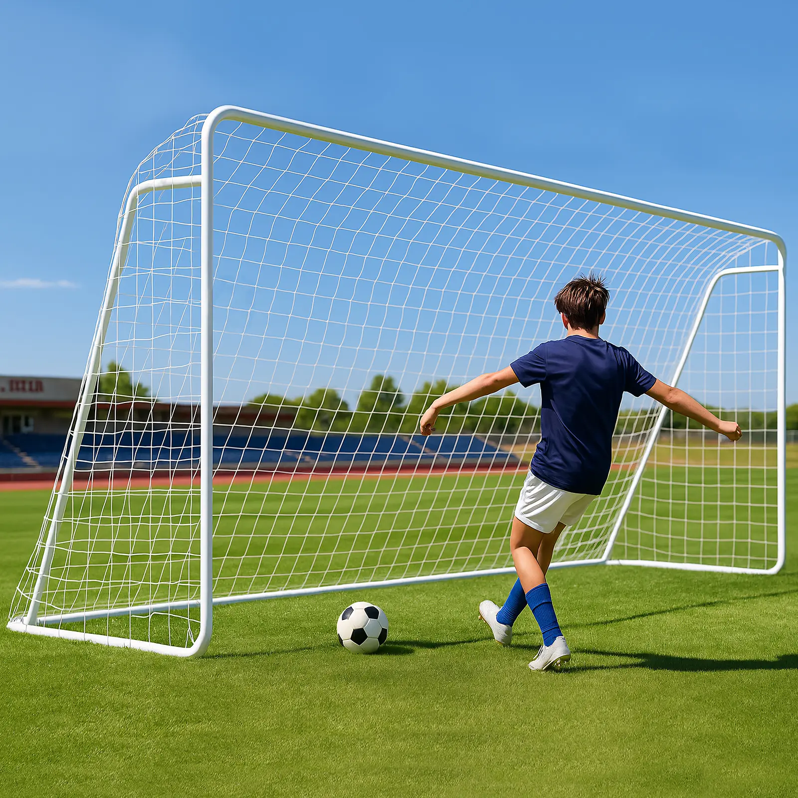ABORON Soccer Goals - 12x6FT Soccer Goals for Backyard, PE Net Metal Soccer Goal for Youth Adult, Perfect for Games Indoor Outdoor Soccer Training Equipment tiktokshopbacktoschool