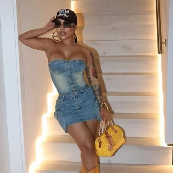 Women's 2-Piece Denim Cargo Mini Skirt Set